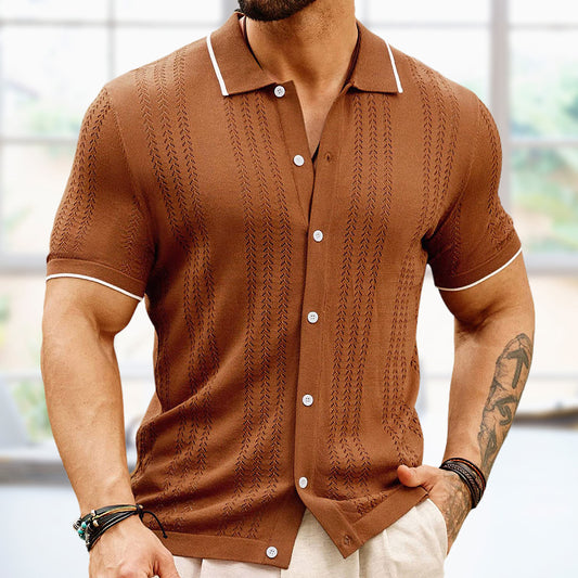 Brilliant Muscle-fit Short-sleeved Summer Polo