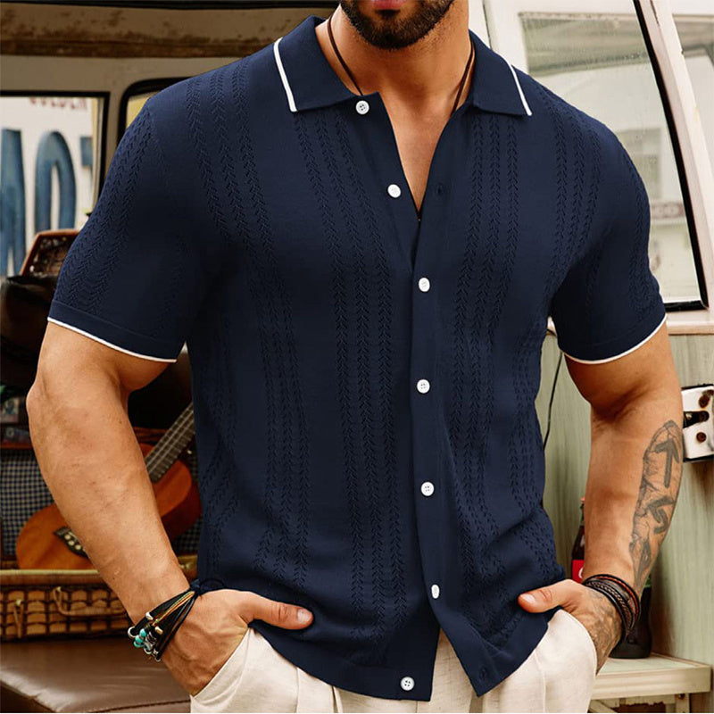 Brilliant Muscle-fit Short-sleeved Summer Polo