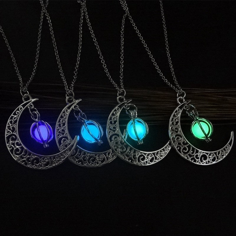 Luminous Moon Glowing Healing Stone Necklace