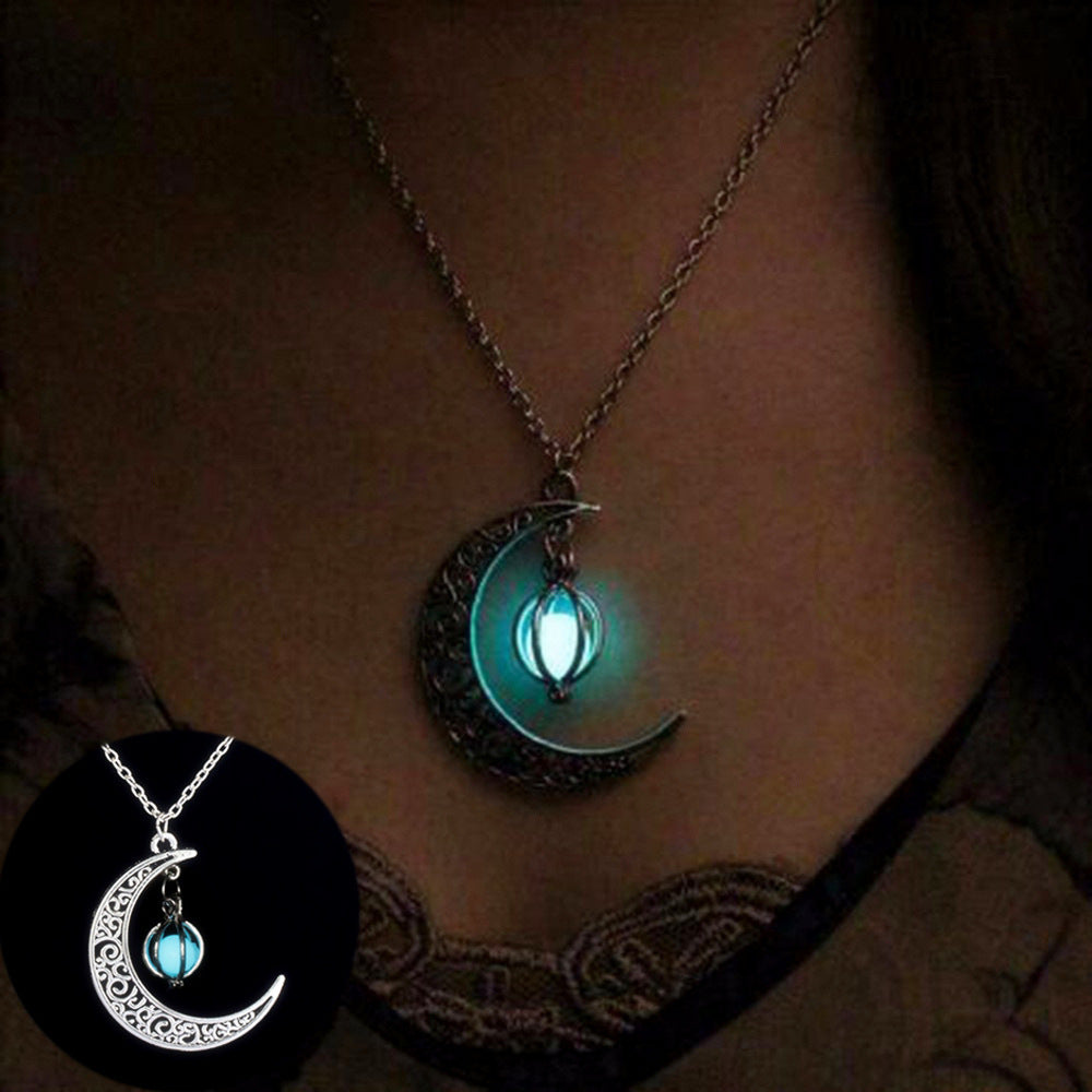 Luminous Moon Glowing Healing Stone Necklace