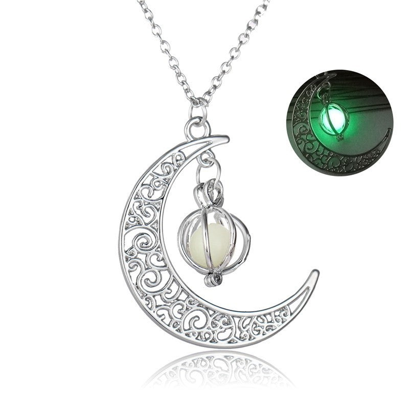 Luminous Moon Glowing Healing Stone Necklace