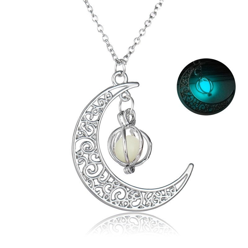 Luminous Moon Glowing Healing Stone Necklace