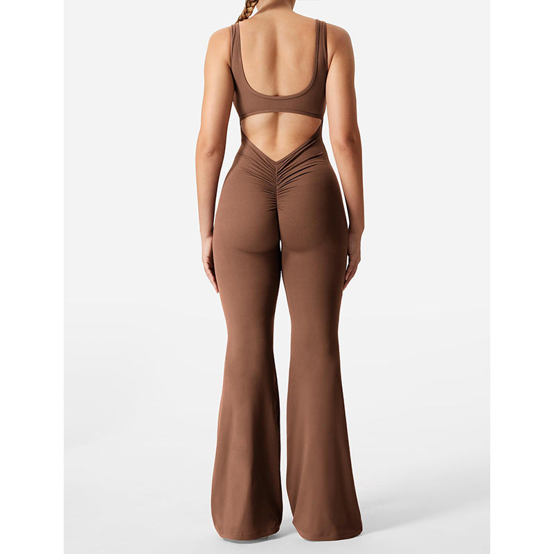 Sexy Backless Yoga Fit Jumpsuit