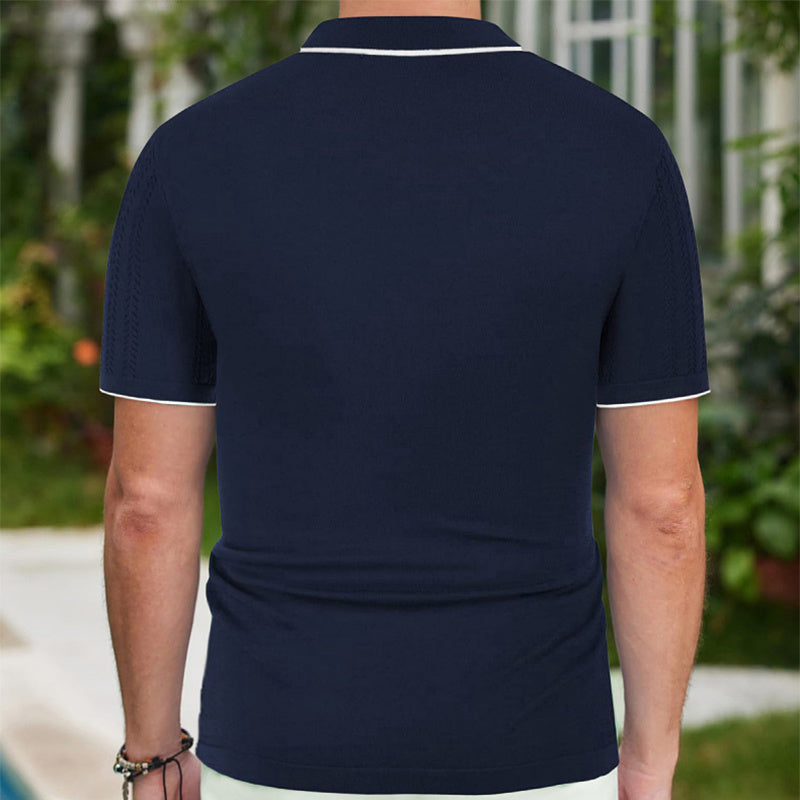 Brilliant Muscle-fit Short-sleeved Summer Polo