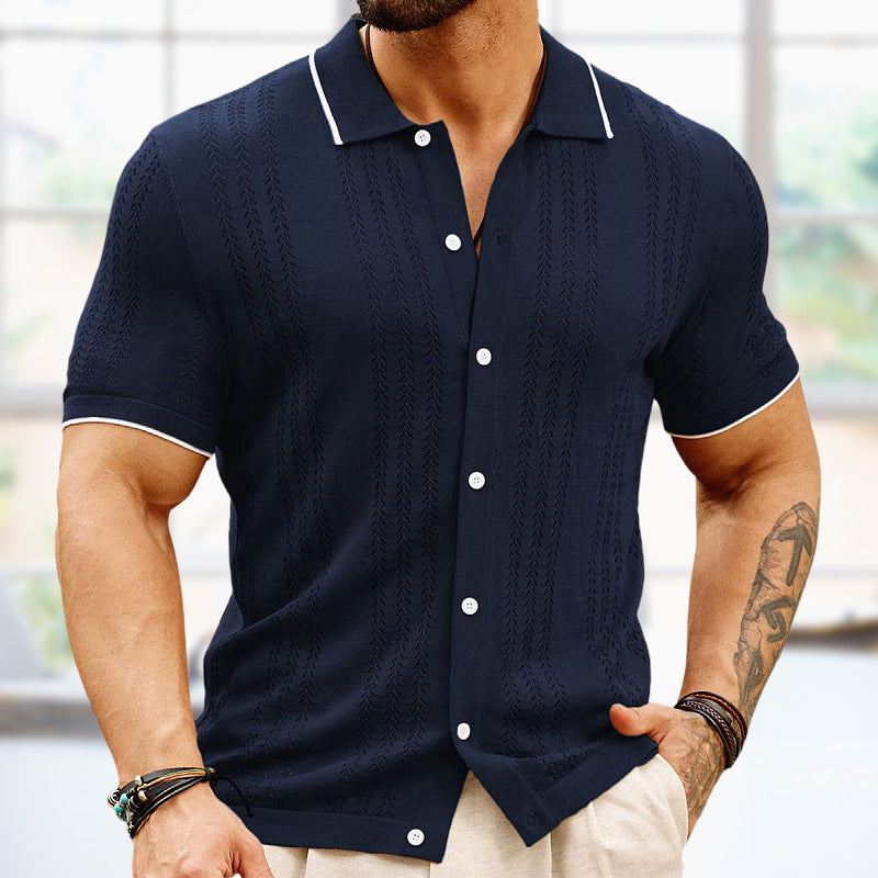 Brilliant Muscle-fit Short-sleeved Summer Polo