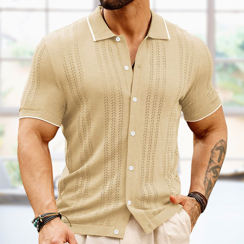 Brilliant Muscle-fit Short-sleeved Summer Polo